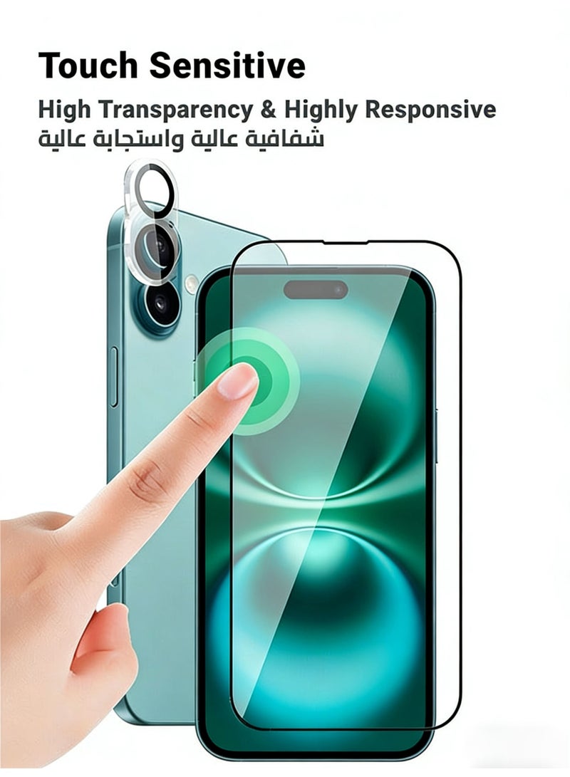 Nova future 2 in 1 Apple iPhone 16 Plus Screen & Camera Protector - High Transparency Full Coverage Shield for Scratch & Impact Protection - Screen & Camera Protector for Apple iPhone 16 Plus - Image 4
